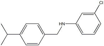 3-chloro-N-{[4-(propan-2-yl)phenyl]methyl}aniline 化学構造式