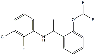 3-chloro-N-{1-[2-(difluoromethoxy)phenyl]ethyl}-2-fluoroaniline,,结构式