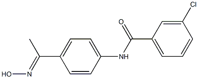 3-chloro-N-{4-[1-(hydroxyimino)ethyl]phenyl}benzamide 化学構造式