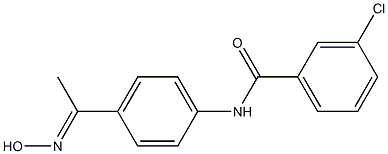 3-chloro-N-{4-[1-(hydroxyimino)ethyl]phenyl}benzamide,,结构式