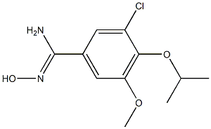 3-chloro-N'-hydroxy-4-isopropoxy-5-methoxybenzenecarboximidamide 化学構造式