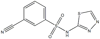 3-cyano-N-(1,3,4-thiadiazol-2-yl)benzene-1-sulfonamide 结构式