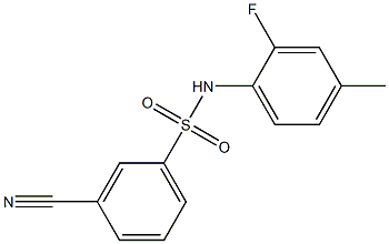 3-cyano-N-(2-fluoro-4-methylphenyl)benzene-1-sulfonamide