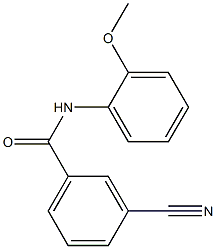 3-cyano-N-(2-methoxyphenyl)benzamide 化学構造式