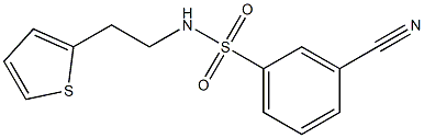 3-cyano-N-(2-thien-2-ylethyl)benzenesulfonamide Structure