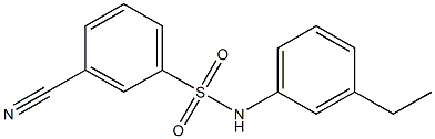 3-cyano-N-(3-ethylphenyl)benzene-1-sulfonamide Struktur