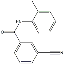 3-cyano-N-(3-methylpyridin-2-yl)benzamide,,结构式