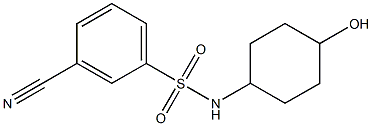 3-cyano-N-(4-hydroxycyclohexyl)benzenesulfonamide Struktur
