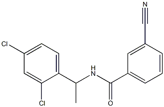 3-cyano-N-[1-(2,4-dichlorophenyl)ethyl]benzamide 结构式