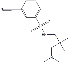 3-cyano-N-[3-(dimethylamino)-2,2-dimethylpropyl]benzenesulfonamide 结构式