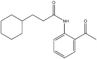  3-cyclohexyl-N-(2-acetylphenyl)propanamide