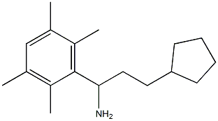 3-cyclopentyl-1-(2,3,5,6-tetramethylphenyl)propan-1-amine Struktur