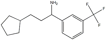 3-cyclopentyl-1-[3-(trifluoromethyl)phenyl]propan-1-amine Structure