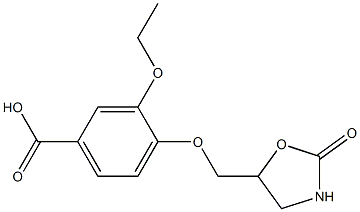 3-ethoxy-4-[(2-oxo-1,3-oxazolidin-5-yl)methoxy]benzoic acid Structure