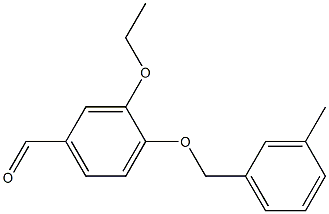 3-ethoxy-4-[(3-methylphenyl)methoxy]benzaldehyde 化学構造式