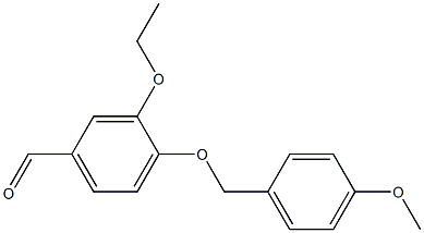 3-ethoxy-4-[(4-methoxyphenyl)methoxy]benzaldehyde 结构式