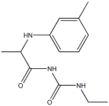 3-ethyl-1-{2-[(3-methylphenyl)amino]propanoyl}urea Struktur