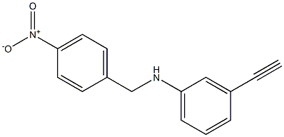 3-ethynyl-N-[(4-nitrophenyl)methyl]aniline 结构式