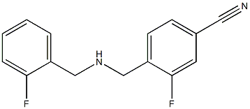 3-fluoro-4-({[(2-fluorophenyl)methyl]amino}methyl)benzonitrile 结构式