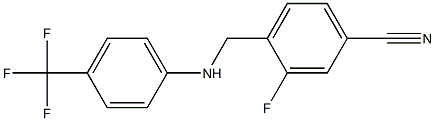 3-fluoro-4-({[4-(trifluoromethyl)phenyl]amino}methyl)benzonitrile 结构式