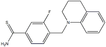 3-fluoro-4-(1,2,3,4-tetrahydroquinolin-1-ylmethyl)benzene-1-carbothioamide