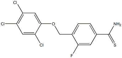 3-fluoro-4-(2,4,5-trichlorophenoxymethyl)benzene-1-carbothioamide Struktur