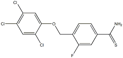 3-fluoro-4-(2,4,5-trichlorophenoxymethyl)benzene-1-carbothioamide,,结构式