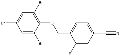 3-fluoro-4-(2,4,6-tribromophenoxymethyl)benzonitrile,,结构式