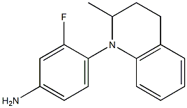 3-fluoro-4-(2-methyl-1,2,3,4-tetrahydroquinolin-1-yl)aniline Struktur