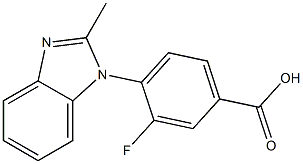 3-fluoro-4-(2-methyl-1H-1,3-benzodiazol-1-yl)benzoic acid Structure
