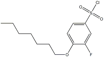 3-fluoro-4-(heptyloxy)benzene-1-sulfonyl chloride Struktur