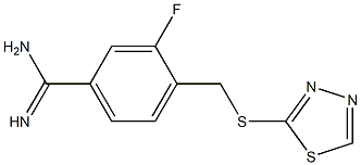 3-fluoro-4-[(1,3,4-thiadiazol-2-ylsulfanyl)methyl]benzene-1-carboximidamide