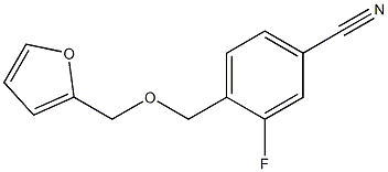 3-fluoro-4-[(2-furylmethoxy)methyl]benzonitrile,,结构式