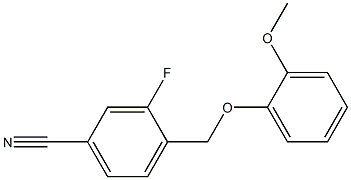 3-fluoro-4-[(2-methoxyphenoxy)methyl]benzonitrile Struktur