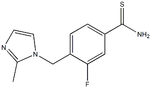 3-fluoro-4-[(2-methyl-1H-imidazol-1-yl)methyl]benzenecarbothioamide Structure