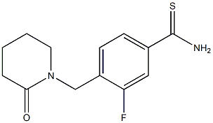 3-fluoro-4-[(2-oxopiperidin-1-yl)methyl]benzene-1-carbothioamide