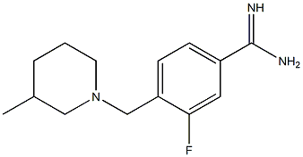 3-fluoro-4-[(3-methylpiperidin-1-yl)methyl]benzenecarboximidamide Structure