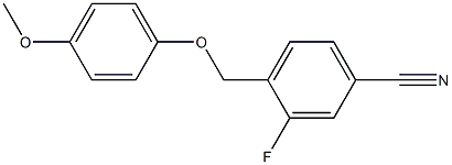 3-fluoro-4-[(4-methoxyphenoxy)methyl]benzonitrile Struktur