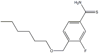 3-fluoro-4-[(hexyloxy)methyl]benzene-1-carbothioamide