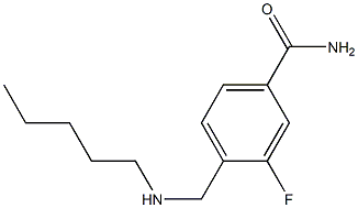 3-fluoro-4-[(pentylamino)methyl]benzamide,,结构式