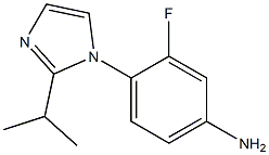 3-fluoro-4-[2-(propan-2-yl)-1H-imidazol-1-yl]aniline 化学構造式