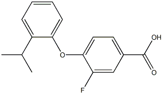 3-fluoro-4-[2-(propan-2-yl)phenoxy]benzoic acid Struktur