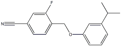 3-fluoro-4-[3-(propan-2-yl)phenoxymethyl]benzonitrile Structure