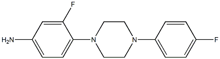 3-fluoro-4-[4-(4-fluorophenyl)piperazin-1-yl]aniline 结构式