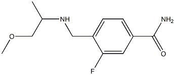 3-fluoro-4-{[(1-methoxypropan-2-yl)amino]methyl}benzamide,,结构式