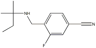 3-fluoro-4-{[(2-methylbutan-2-yl)amino]methyl}benzonitrile Struktur