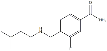 3-fluoro-4-{[(3-methylbutyl)amino]methyl}benzamide Struktur