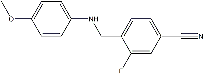 3-fluoro-4-{[(4-methoxyphenyl)amino]methyl}benzonitrile Struktur