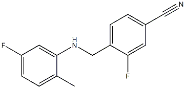 3-fluoro-4-{[(5-fluoro-2-methylphenyl)amino]methyl}benzonitrile|