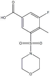 3-fluoro-4-methyl-5-(morpholin-4-ylsulfonyl)benzoic acid|